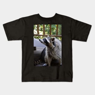 Raccoon Portrait Kids T-Shirt